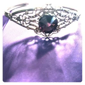 Stoned Purple Bronzed wrist bracelet 💕